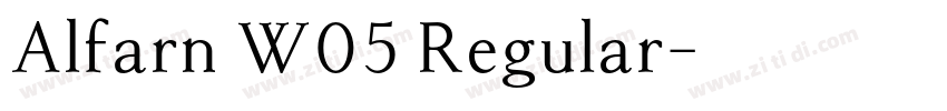 Alfarn W05 Regular字体转换 Alfarn W05 Regular字体转换